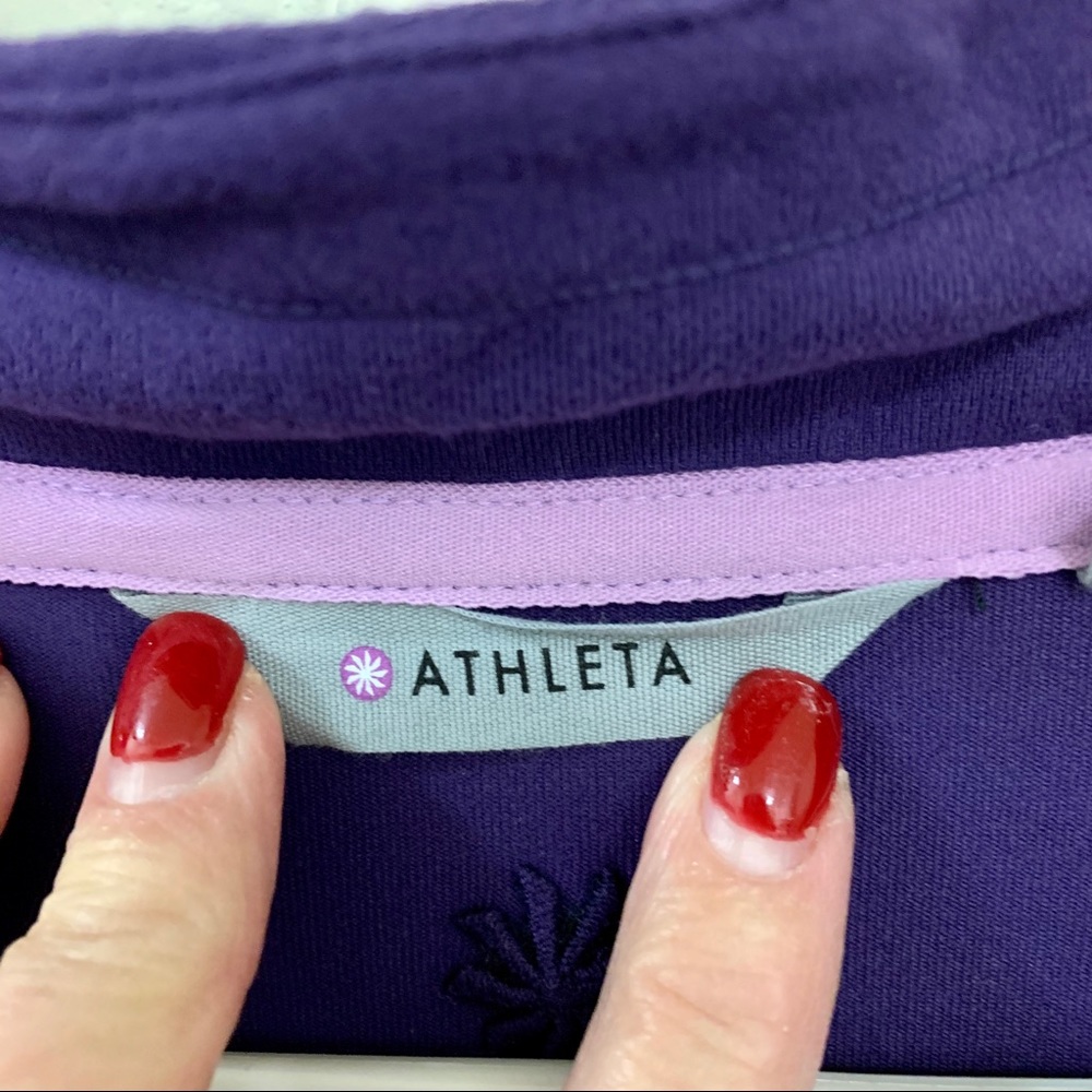 Athleta Suede Lady Dress in Nightshade Purple. LP. - Picture 5 of 8